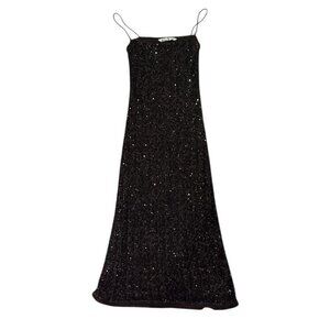 zara sequin dress midi SEQUIN MIDI DRESS - Ecru
